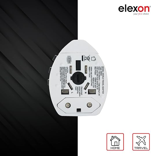 Elexon Universal Travel Adapter – UK | US | Europe | 150 Countries
