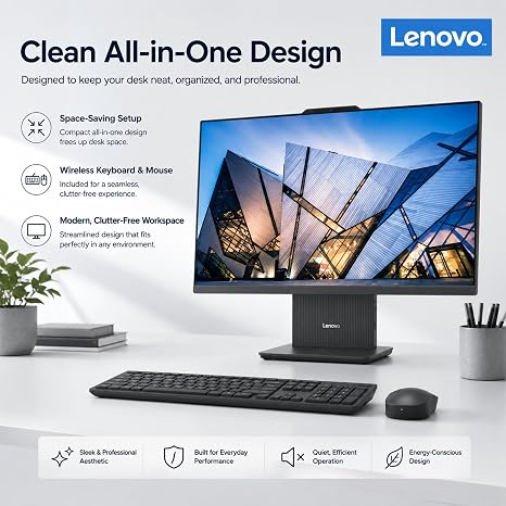 Lenovo IdeaCentre 27-inch All-in-One Core i7 13th Gen, 8GB RAM, 512GB SSD, Non-Touch