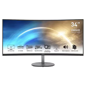 MSI Modern MD342CQPW 34-inch WQHD USB-C Curved Monitor - White