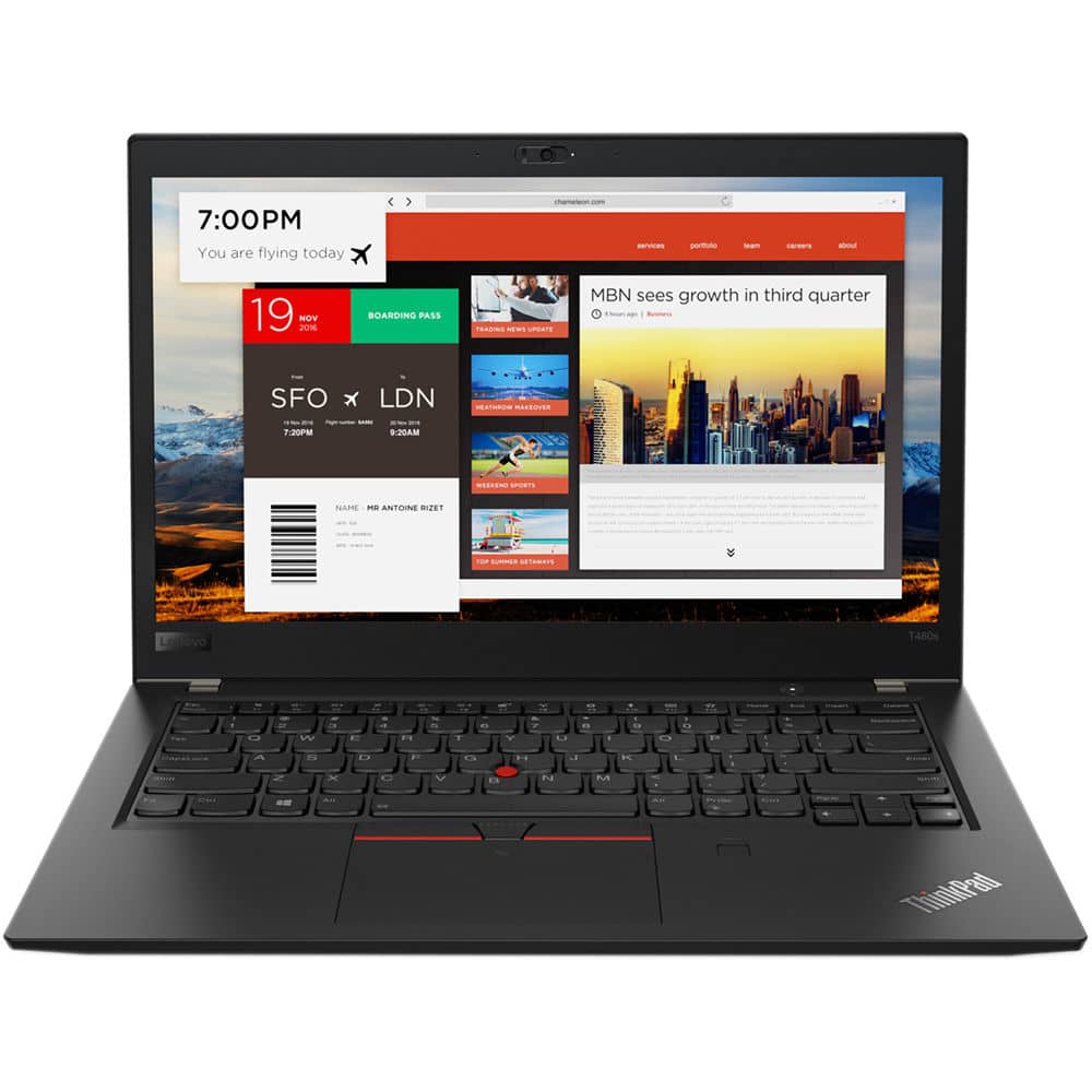 Lenovo ThinkPad T480s – Core i7 8th Gen, 8GB RAM, 256GB SSD, Touchscreen