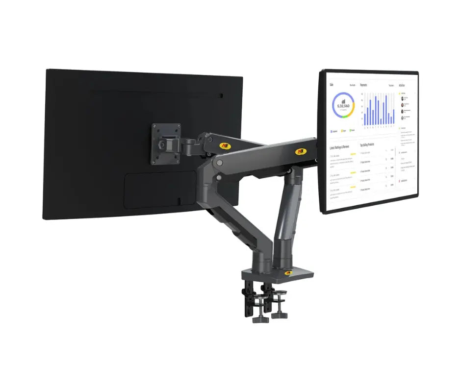 NB G65 Dual Monitor Arm for 27–34" Screens, 5–16kg per Arm