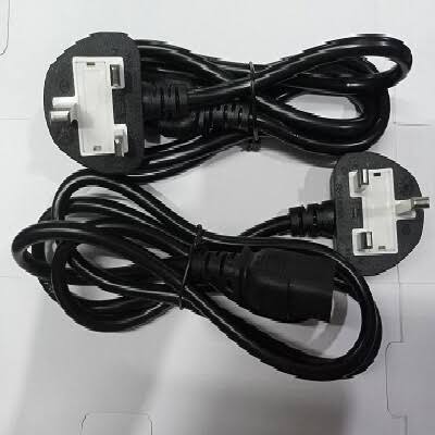 Computer Power Cable (3-Pin, White Fuse)