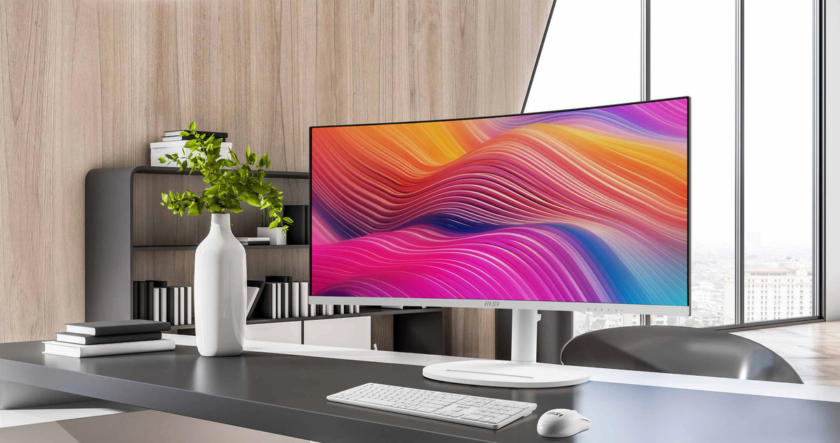 MSI Modern MD342CQPW 34-inch WQHD USB-C Curved Monitor - White