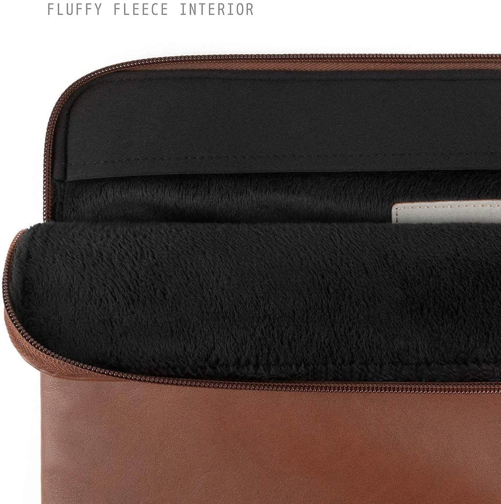 Brown Leather Laptop Sleeve Bag – 14” / 15.6”