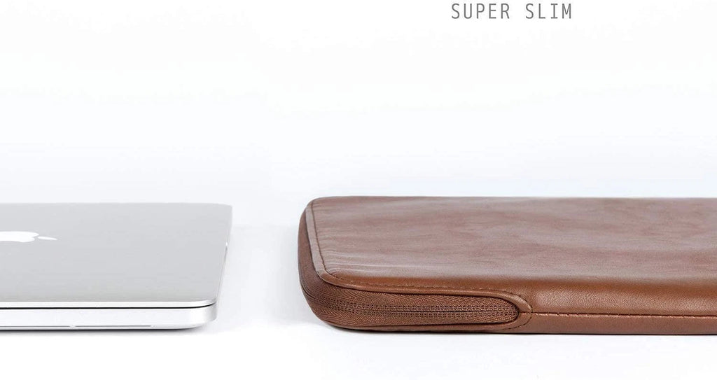 Brown Leather Laptop Sleeve Bag – 14” / 15.6”