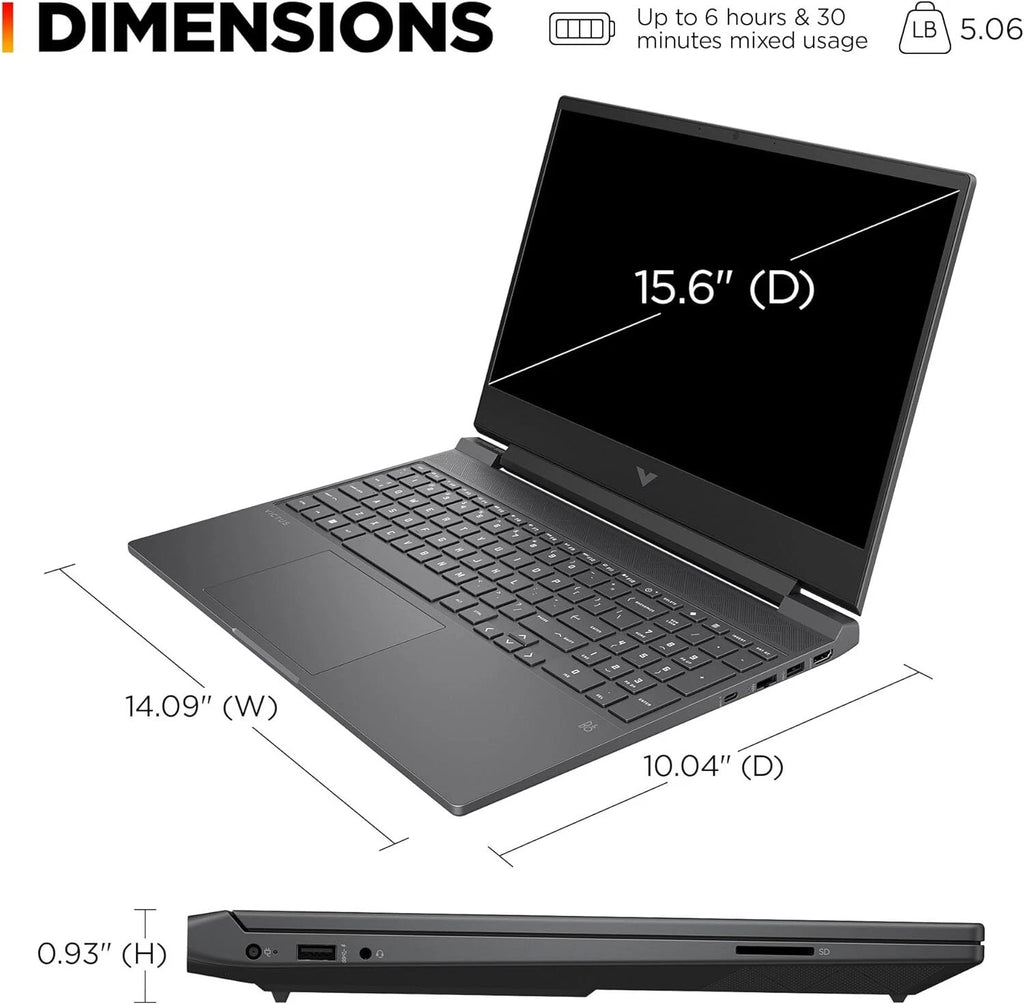 HP Victus 15 Gaming Laptop – Core i5-13420H, 16GB RAM, 512GB SSD, RTX 3050 6GB