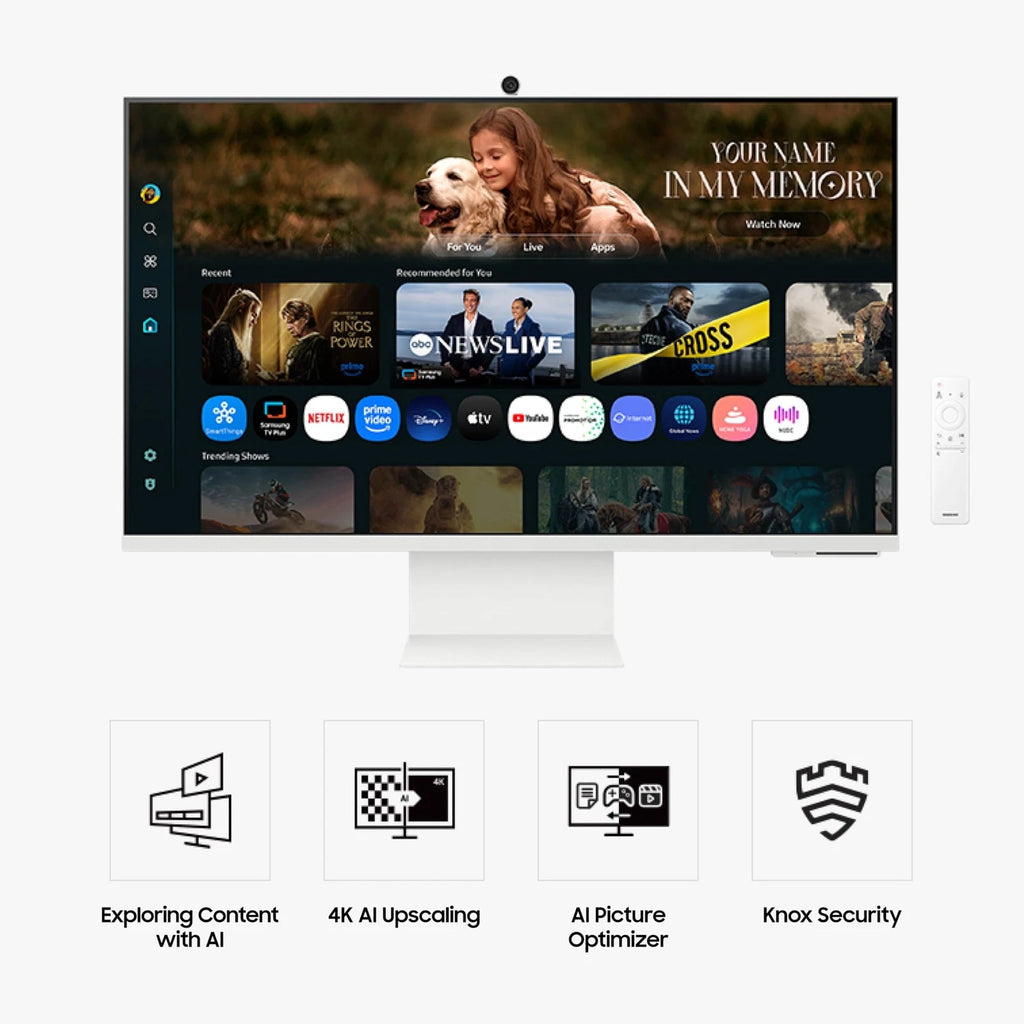 Samsung M8 LS32FM801UMXUE 32-inch 4K Smart Monitor - White