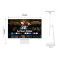 Samsung M8 LS32FM801UMXUE 32-inch 4K Smart Monitor - White