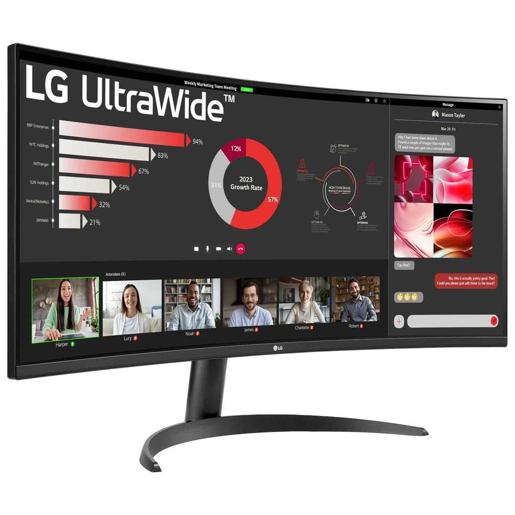 LG 34CB99-W 34-inch WQHD USB-C Curved Monitor - EX-UK