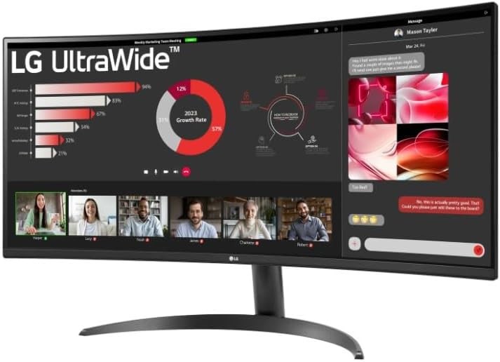 LG 34WR55QK-B 34" UltraWide WQHD 100Hz Monitor