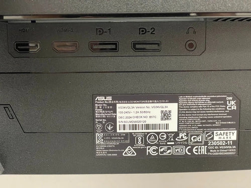 ASUS TUF VG34VQL3A 34" WQHD 180Hz 1ms Gaming Monitor with Speakers