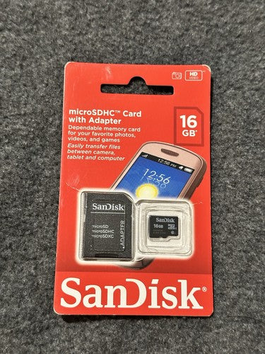 SanDisk 16GB microSDHC Class 4 Memory Card
