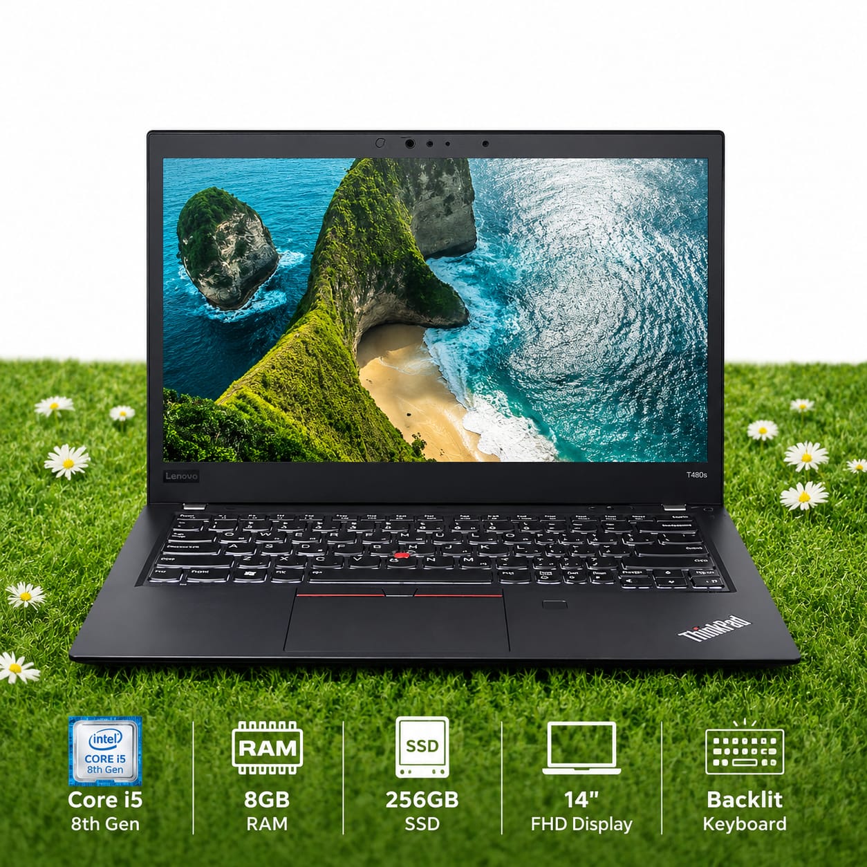 Lenovo ThinkPad T480s Core i5 8th Gen 8GB/256GB 14" FHD Touchscreen
