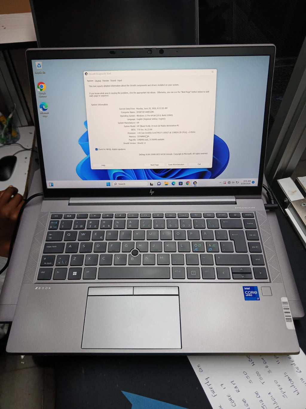 HP ZBook Firefly 11 G8 i7 16GB/512GB